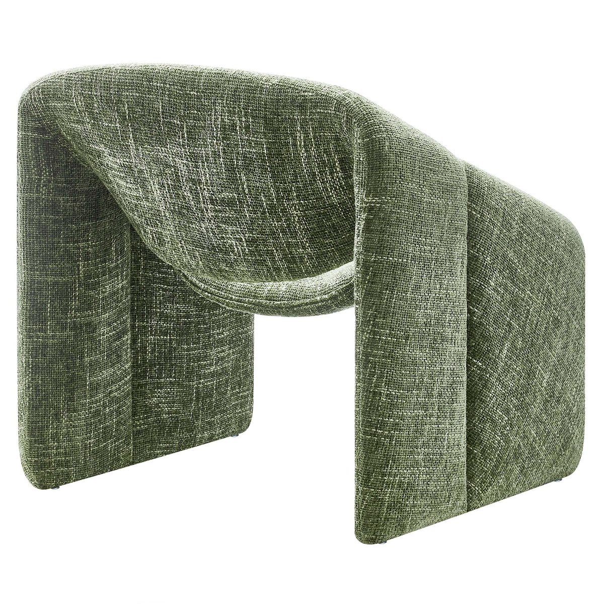 Accent chair Vivi Chenille Upholstered by Modway, green chenille with sculptural looped arms on Tampa Home & Garden Store