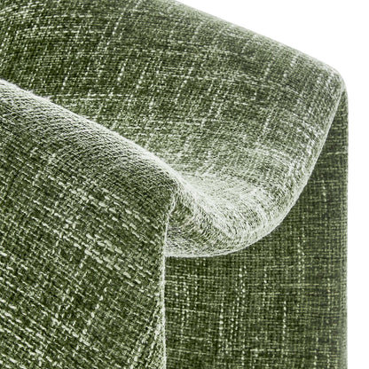 Vivi Chenille Upholstered Accent Chair fabric close-up olive green textured boucle on Tampa Home & Garden Store
