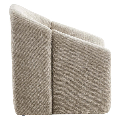 Vivi Chenille Upholstered Accent Chair beige textured fabric close-up by Modway on Tampa Home & Garden Store