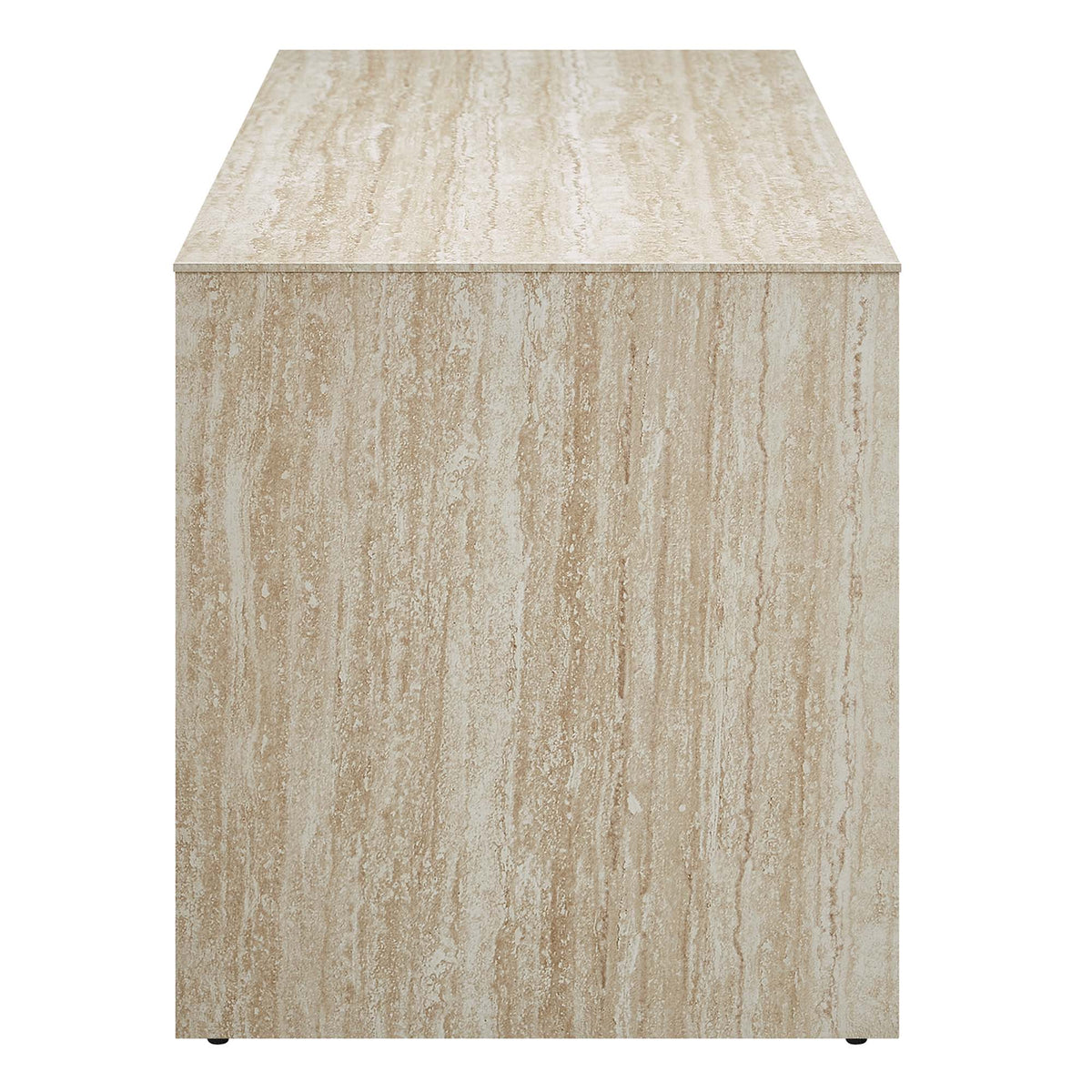 Mirella 62in Faux Travertine Long Bench by Modway beige travertine finish on Tampa Home & Garden Store
