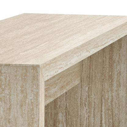 Mirella 53.5in faux travertine indoor bench by Modway in beige finish on Tampa Home & Garden Store