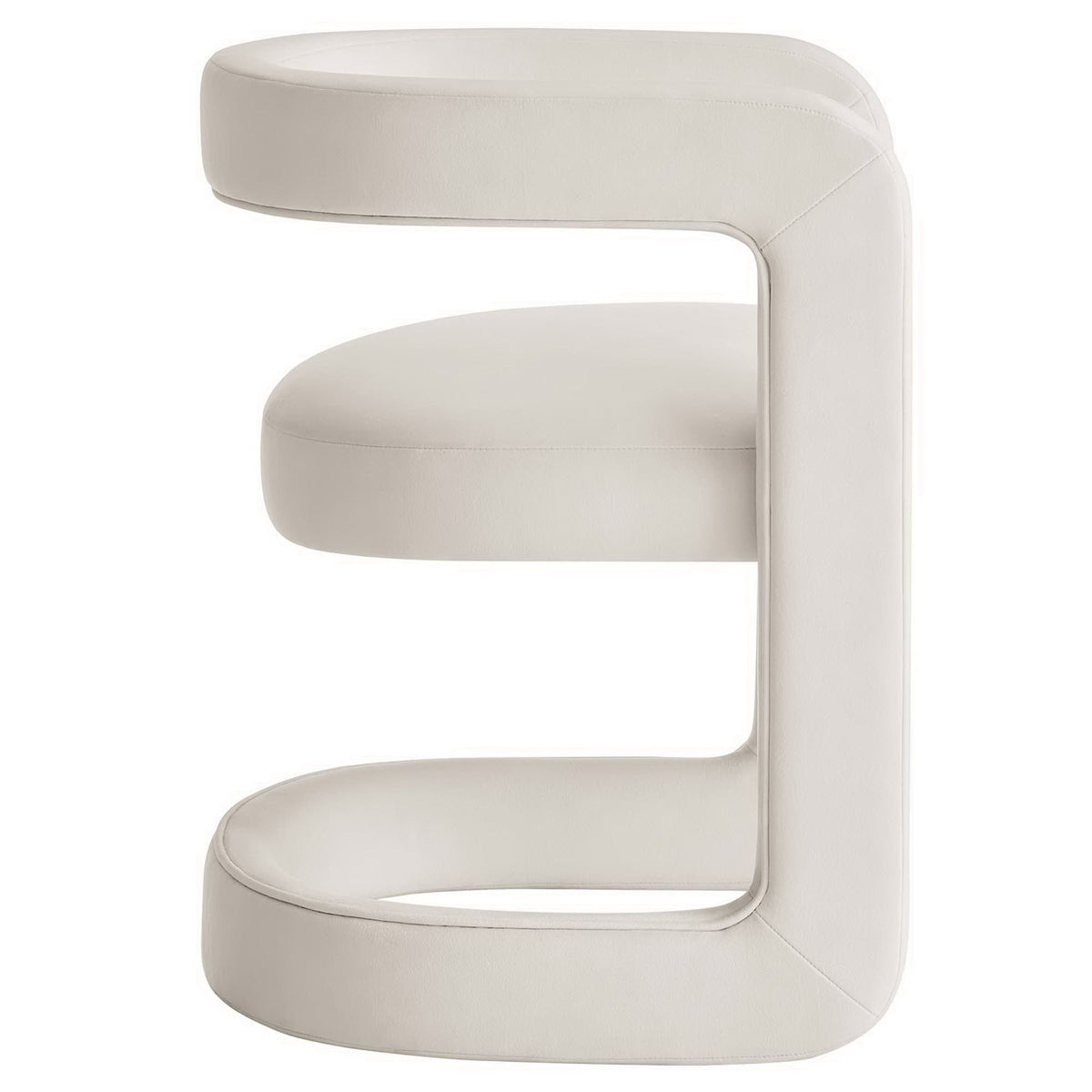 Winslow Barrel Performance Velvet Dining Chair by Modway, cream velvet, curved barrel seat on Tampa Home & Garden Store