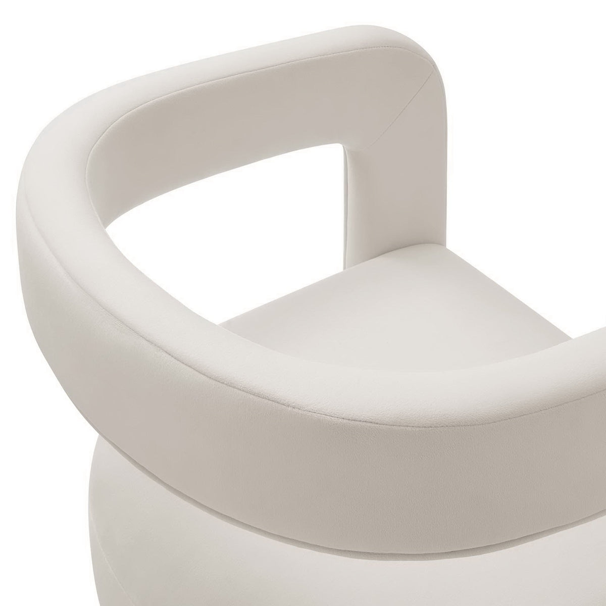 Winslow Barrel Performance Velvet Dining Chair by Modway in white cream velvet on Tampa Home & Garden Store