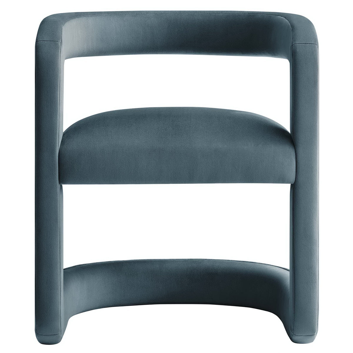 Winslow Barrel Performance Velvet Dining Chair by Modway in blue velvet with curved back on Tampa Home & Garden Store