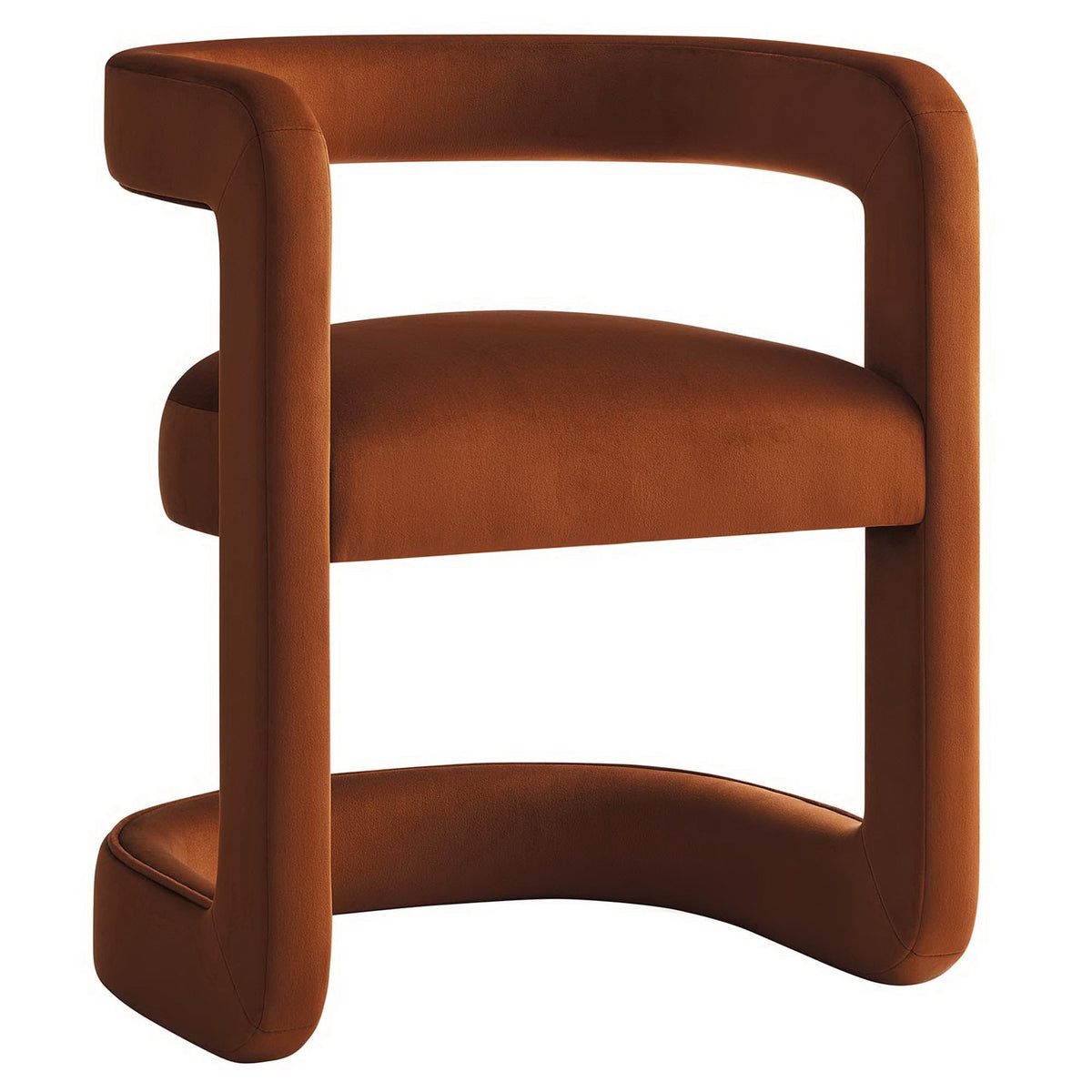 Winslow Barrel Performance Velvet Dining Chair in cognac brown velvet by Modway on Tampa Home & Garden Store