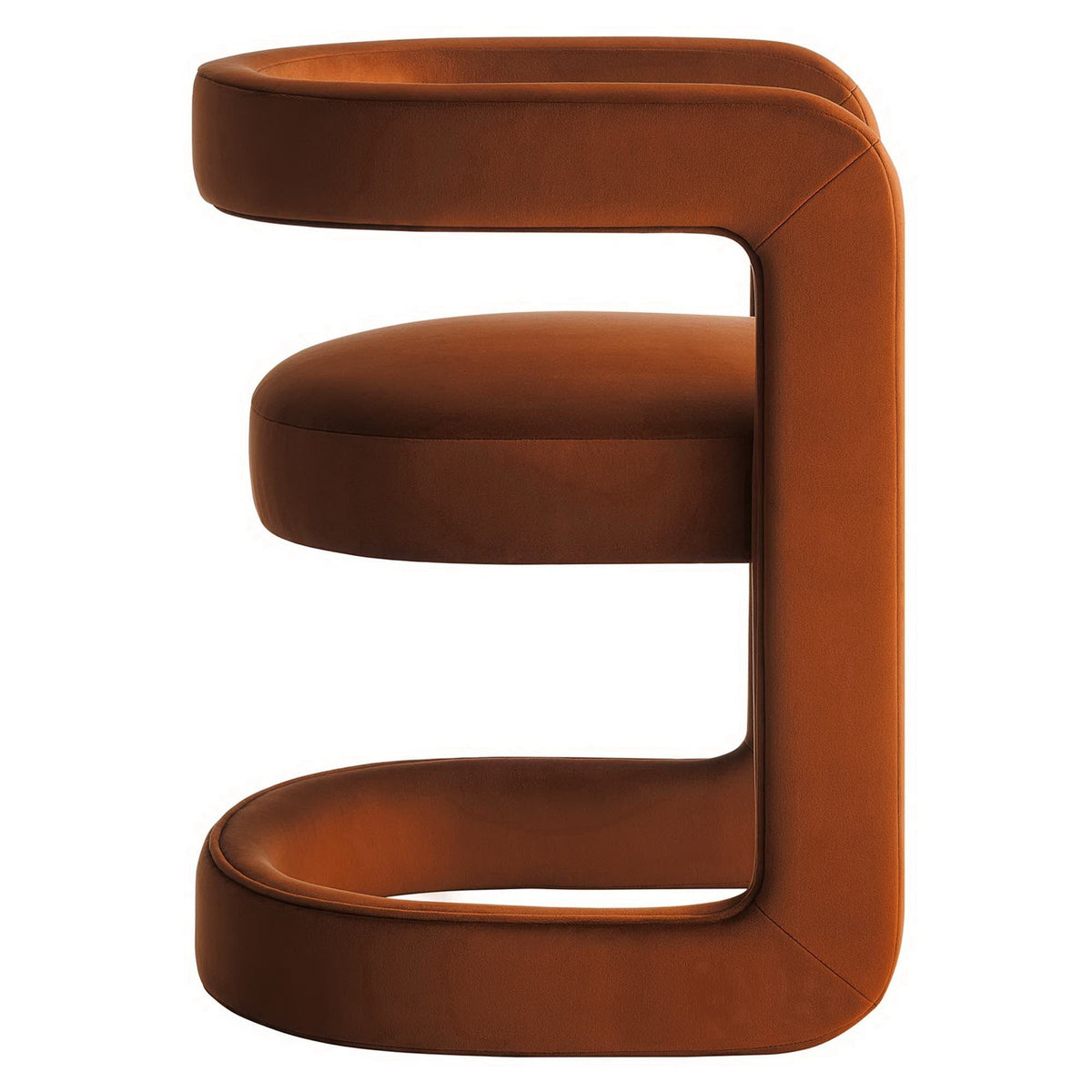 Winslow Barrel Performance Velvet Dining Chair by Modway in burnt orange velvet on Tampa Home & Garden Store