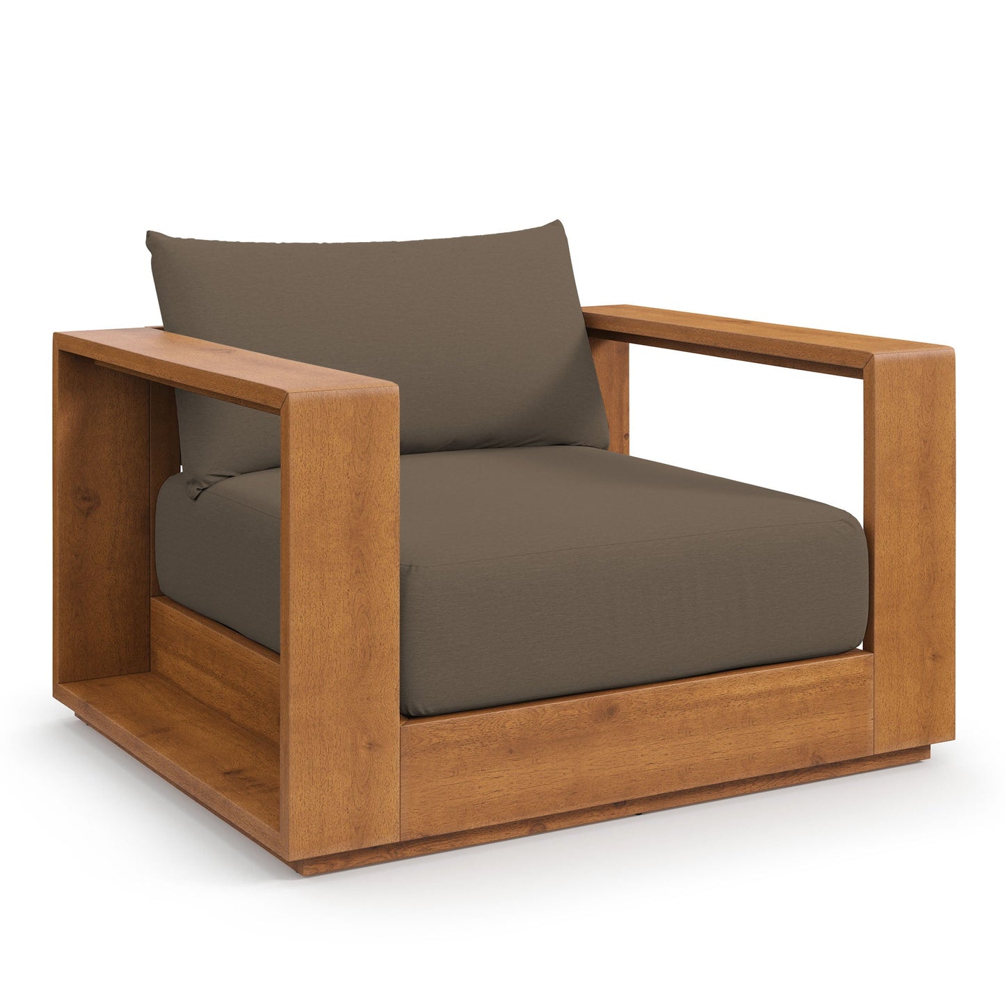 Modern Tahoe Acacia Wood Patio Chair by Modway