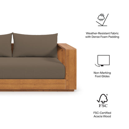 Modway Tahoe Outdoor Patio Loveseat for Garden