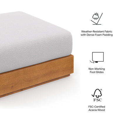 Tahoe Outdoor Acacia Ottoman And the Modway Kit