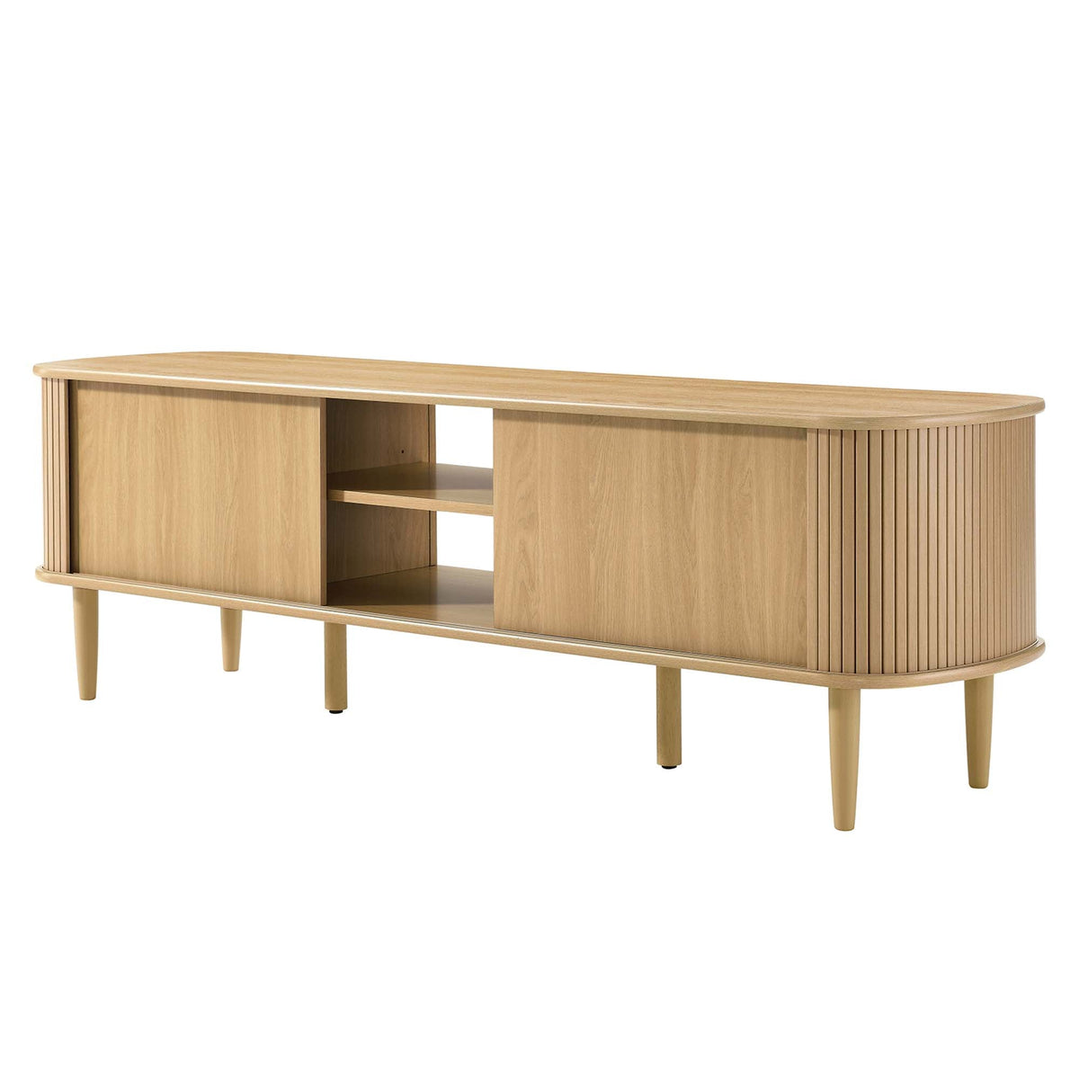 Contour 63in Wood TV Stand Modway HouseOfZazla natural oak finish living room console on Tampa Home & Garden Store
