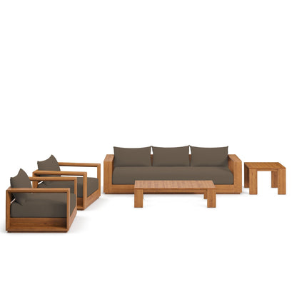 The Modway Tahoe Acacia Wood Patio Furniture Set