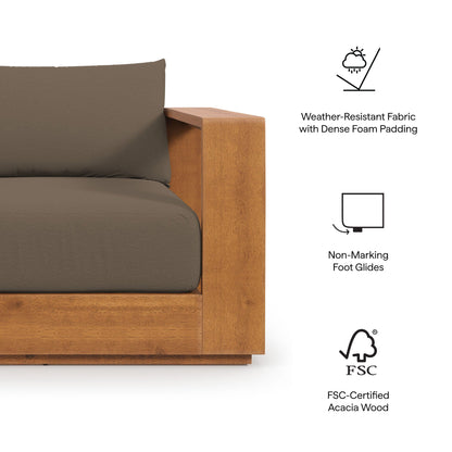 The Modway Tahoe Acacia Wood Patio Furniture Set