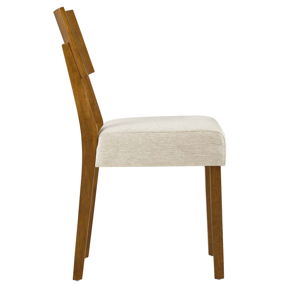 Pax Wood Dining Side Chairs by Modway set of 2 with wood frame and beige fabric seats on Tampa Home & Garden Store