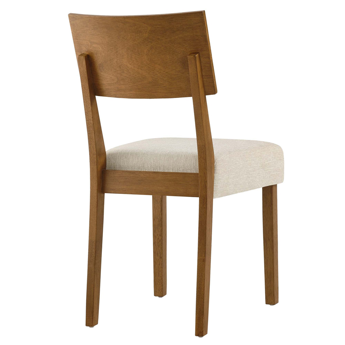 Pax Wood Dining Side Chairs set of 2 with wood frame and beige fabric seats by Modway on Tampa Home & Garden Store