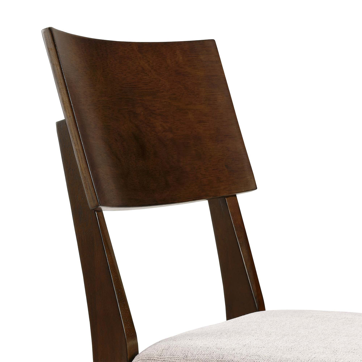 Pax wood dining side chairs set of 2, dark walnut finish with beige upholstery, by Modway on Tampa Home & Garden Store