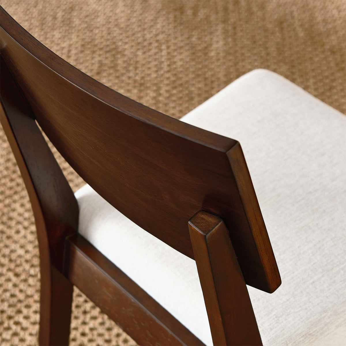 Pax Wood Dining Side Chairs set of 2 in dark walnut finish with curved wood frames on Tampa Home & Garden Store