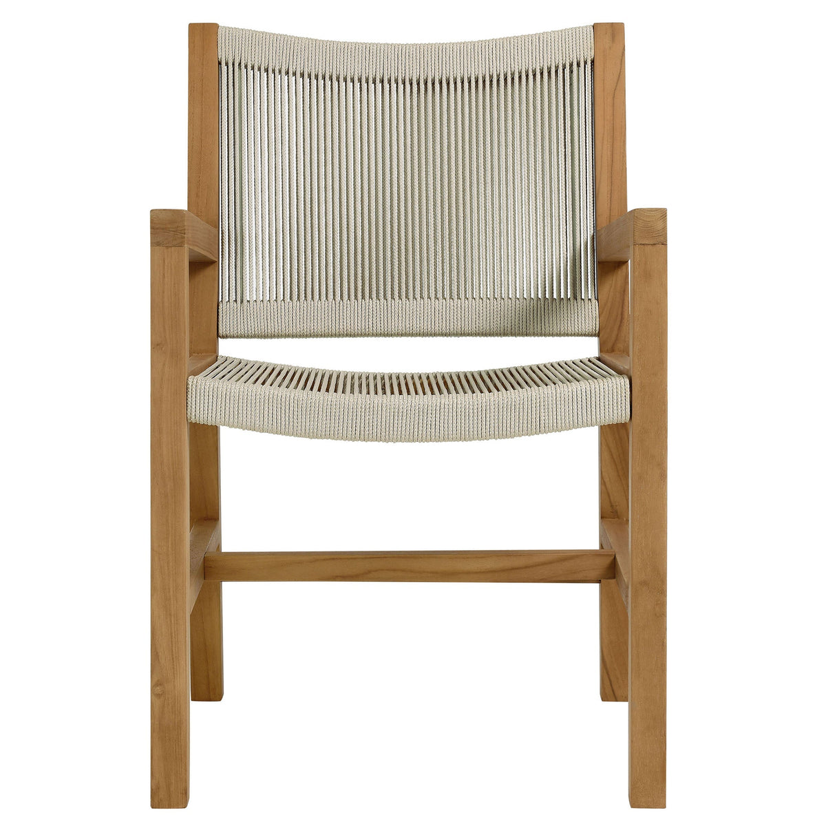 Vienna teak rope dining chairs by Modway, rope seat and wood frame on Tampa Home & Garden Store