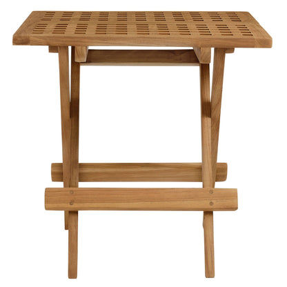 Modway Vienna Outdoor Teak and Patio Side Table