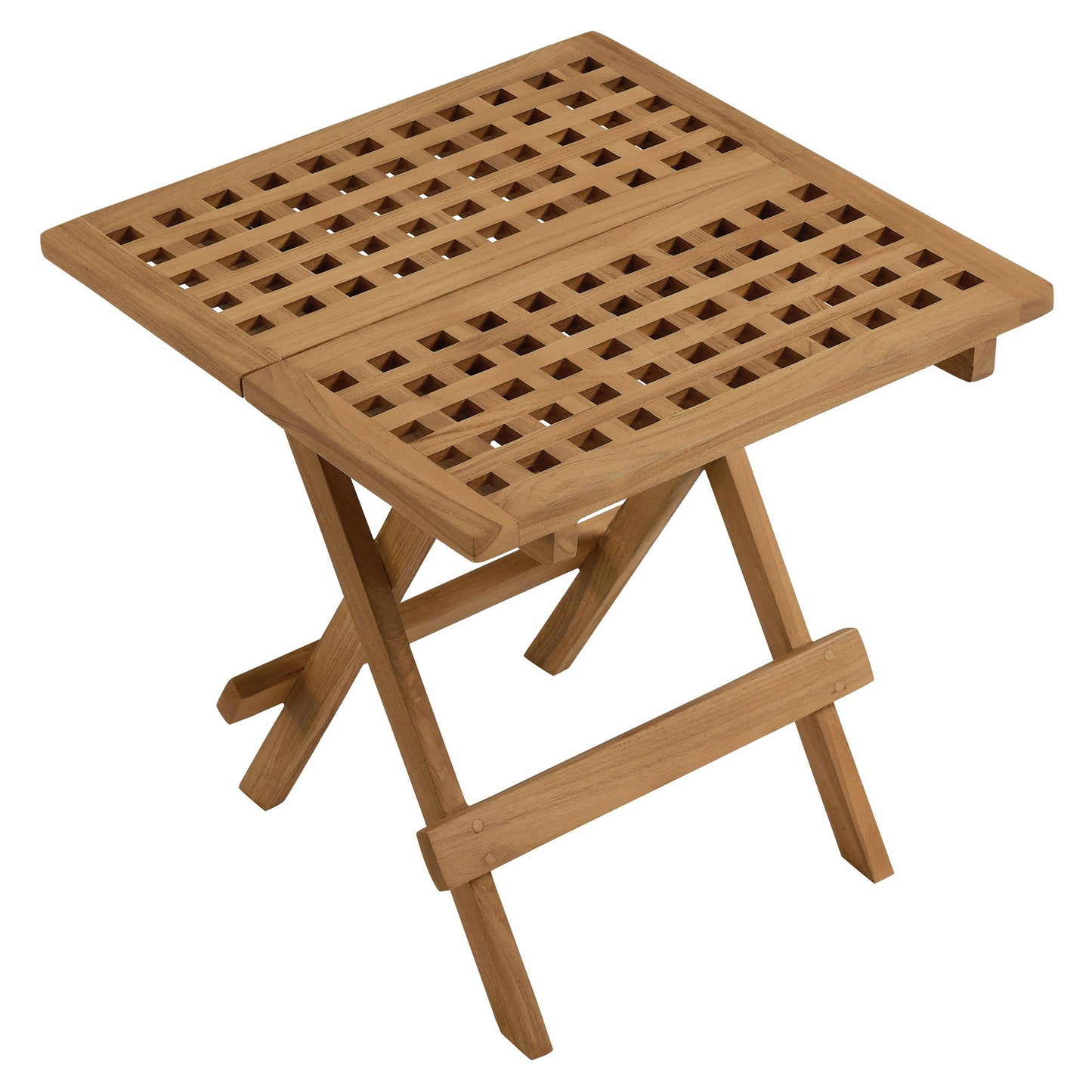 Modway Vienna Outdoor Teak and Patio Side Table