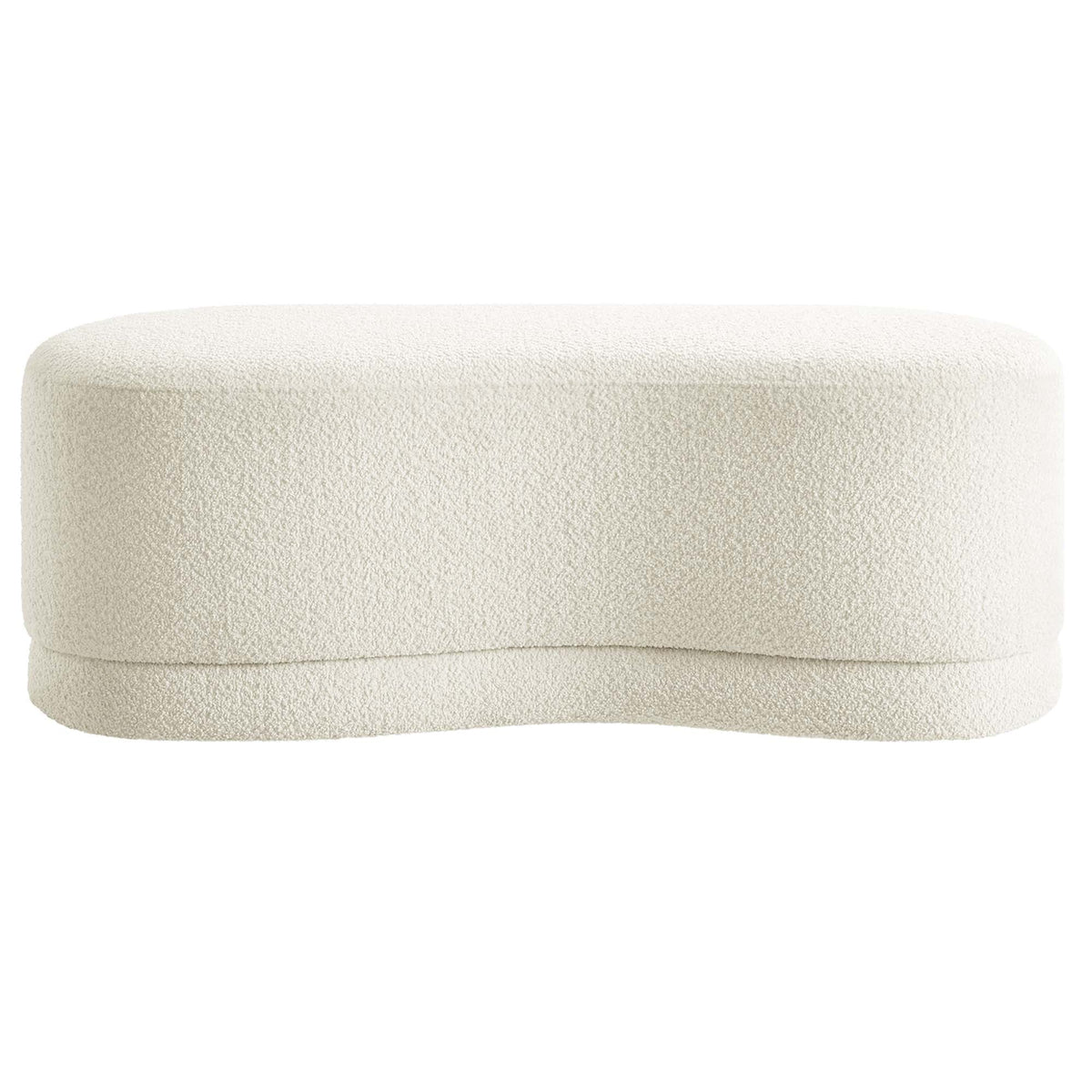 Nimbus 48-inch upholstered ottoman bench by Modway in cream boucle fabric on Tampa Home & Garden Store