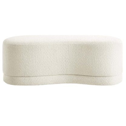 Nimbus 48-inch upholstered ottoman bench by Modway in cream boucle fabric on Tampa Home & Garden Store