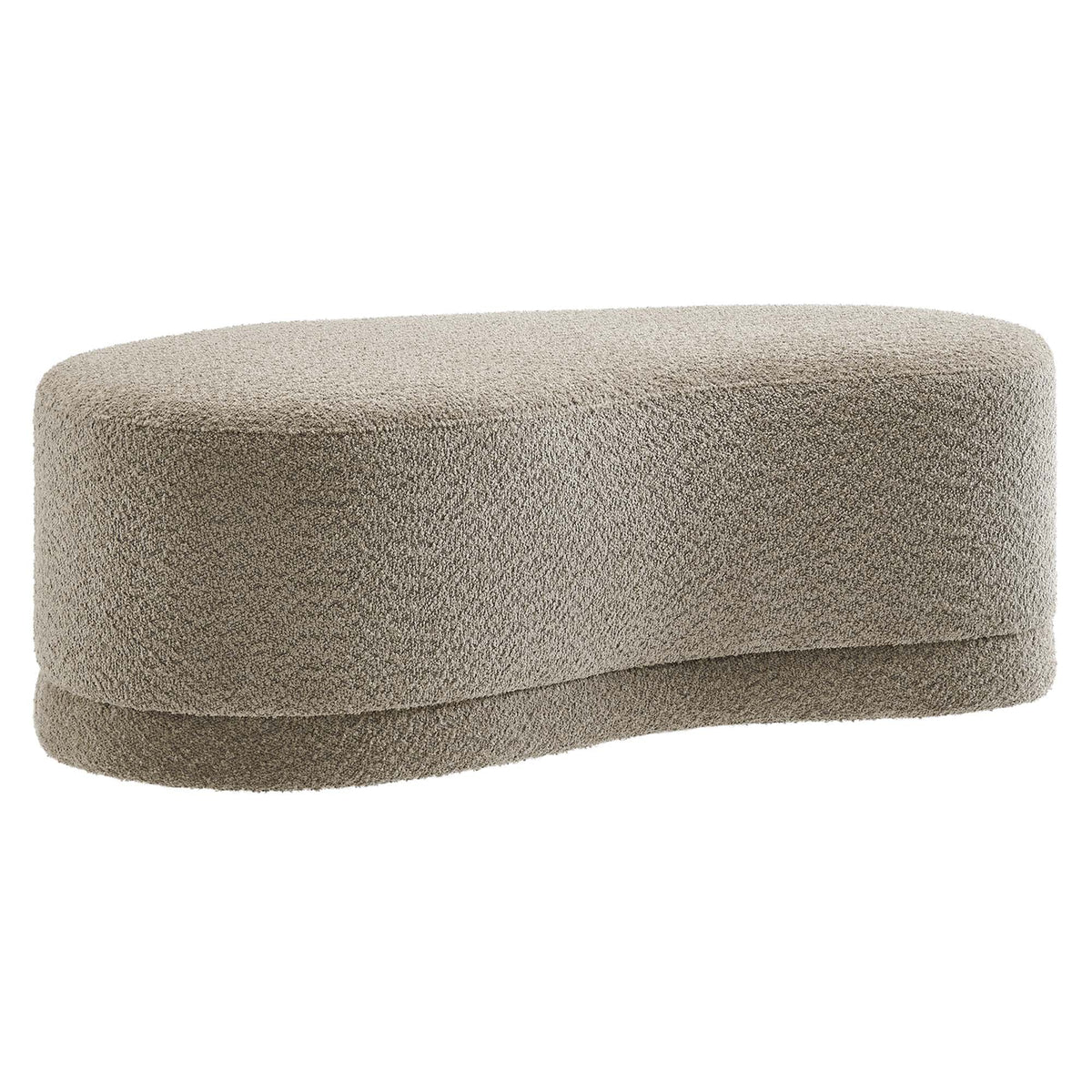 Nimbus 48in upholstered ottoman bench in beige boucle fabric by Modway on Tampa Home & Garden Store