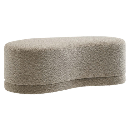 Nimbus 48in upholstered ottoman bench in beige boucle fabric by Modway on Tampa Home & Garden Store