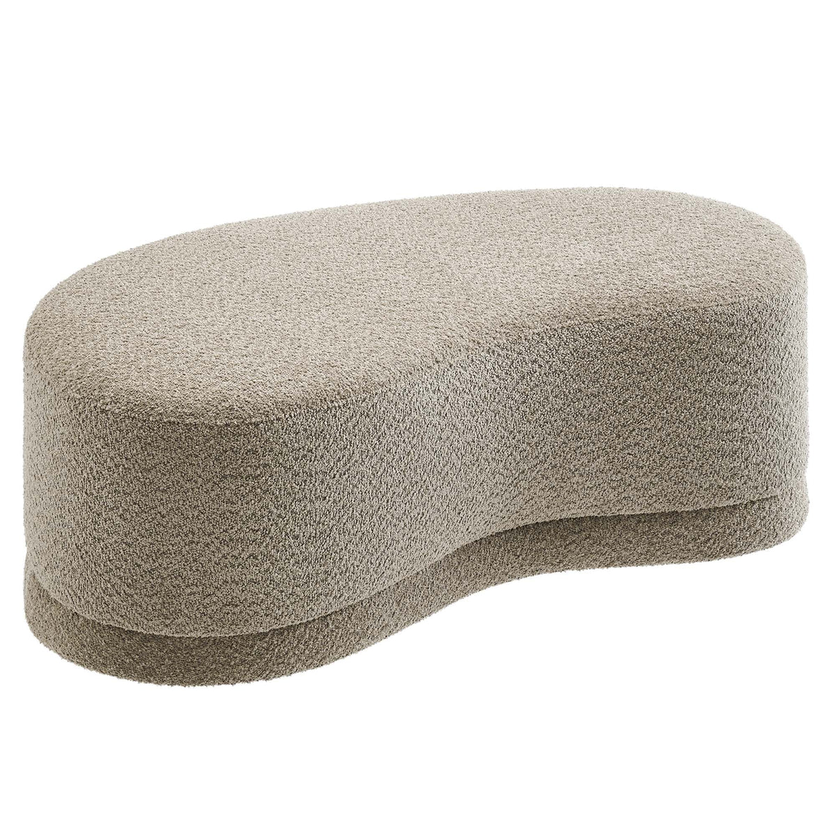 Nimbus 48in upholstered ottoman bench in taupe boucle fabric by Modway on Tampa Home & Garden Store