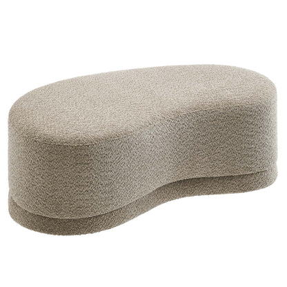 Nimbus 48in upholstered ottoman bench in taupe boucle fabric by Modway on Tampa Home & Garden Store