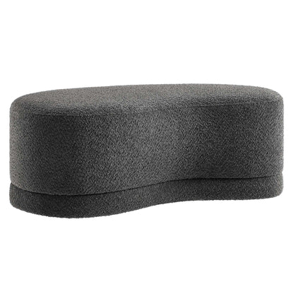 Nimbus 48in Upholstered Ottoman Bench by Modway in dark gray textured fabric on Tampa Home & Garden Store
