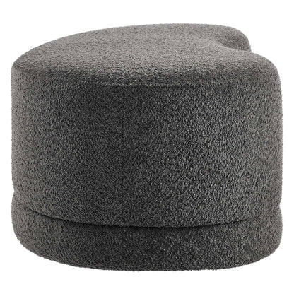 Nimbus 48in upholstered ottoman bench in charcoal boucle by HouseOfZazla on Tampa Home & Garden Store