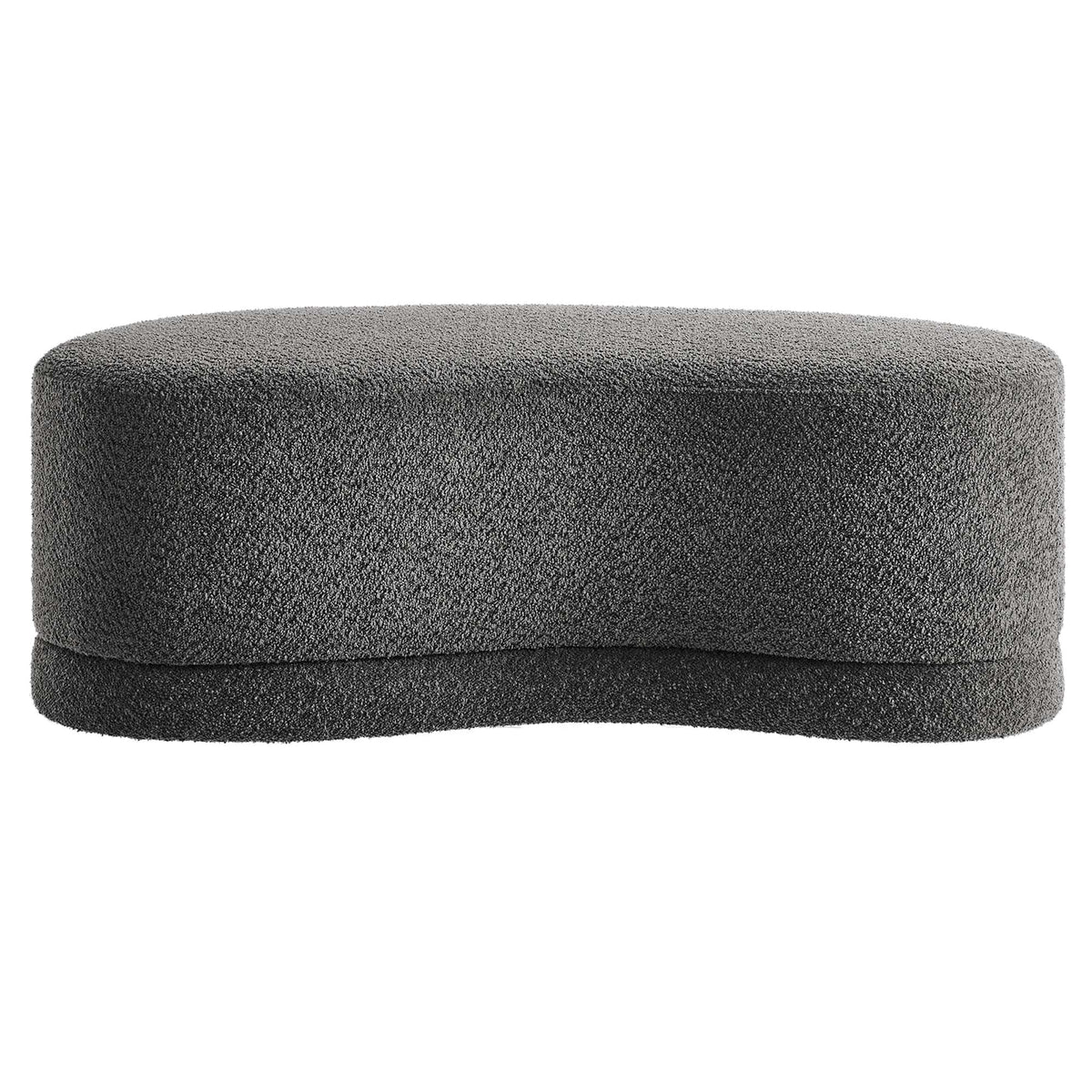 Nimbus 48in upholstered ottoman bench in charcoal gray fabric on Tampa Home & Garden Store