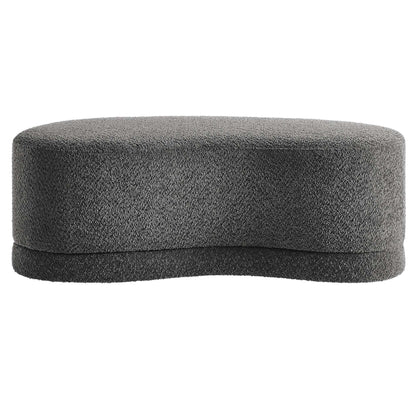 Nimbus 48in upholstered ottoman bench in charcoal gray fabric on Tampa Home & Garden Store