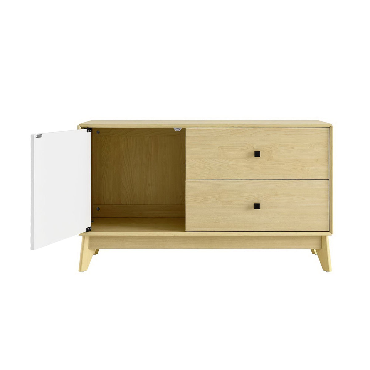 Nectar 43in wood grain accent cabinet with open left shelf and two right drawers by Modway on Tampa Home & Garden Store