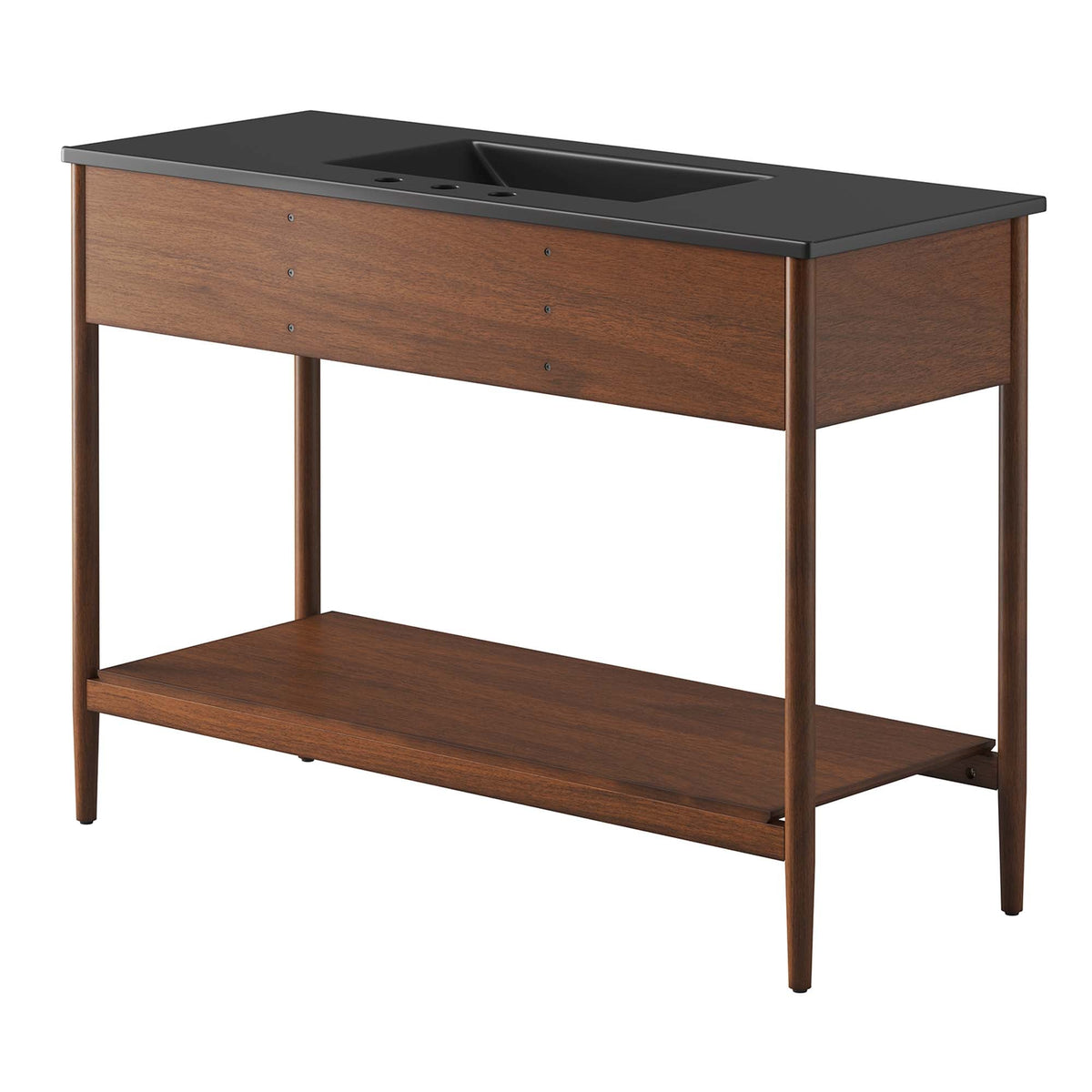 Zaire single sink bathroom vanity with wood finish and gray top on Tampa Home & Garden Store