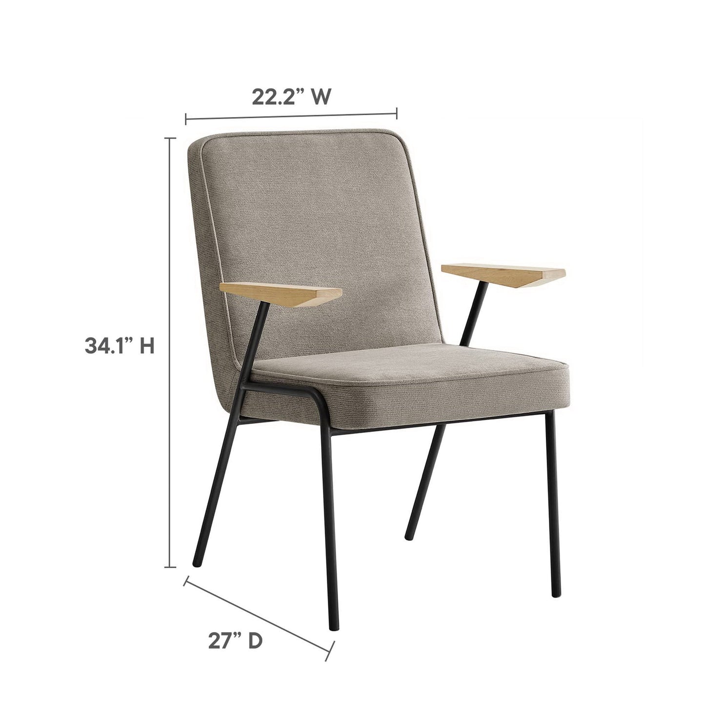 Vista Dining Chair by Modway and Warm Wood Seats
