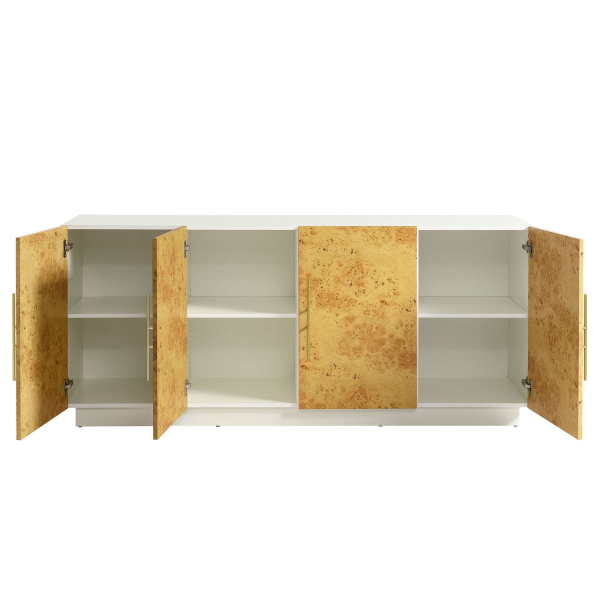 Abel Burl Wood Sideboard Buffet TV Stand gray interior modular storage by HouseOfZazla on Tampa Home & Garden Store