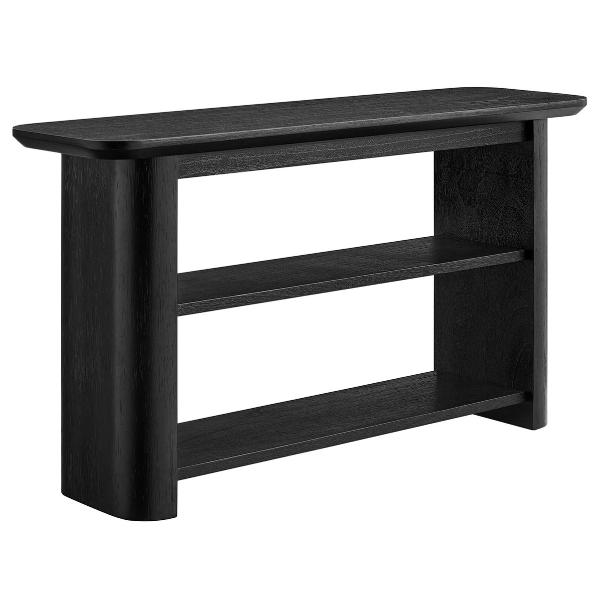 Calix 57-Inch Console Table black wood finish 3-tier shelving by HouseOfZazla on Tampa Home & Garden Store