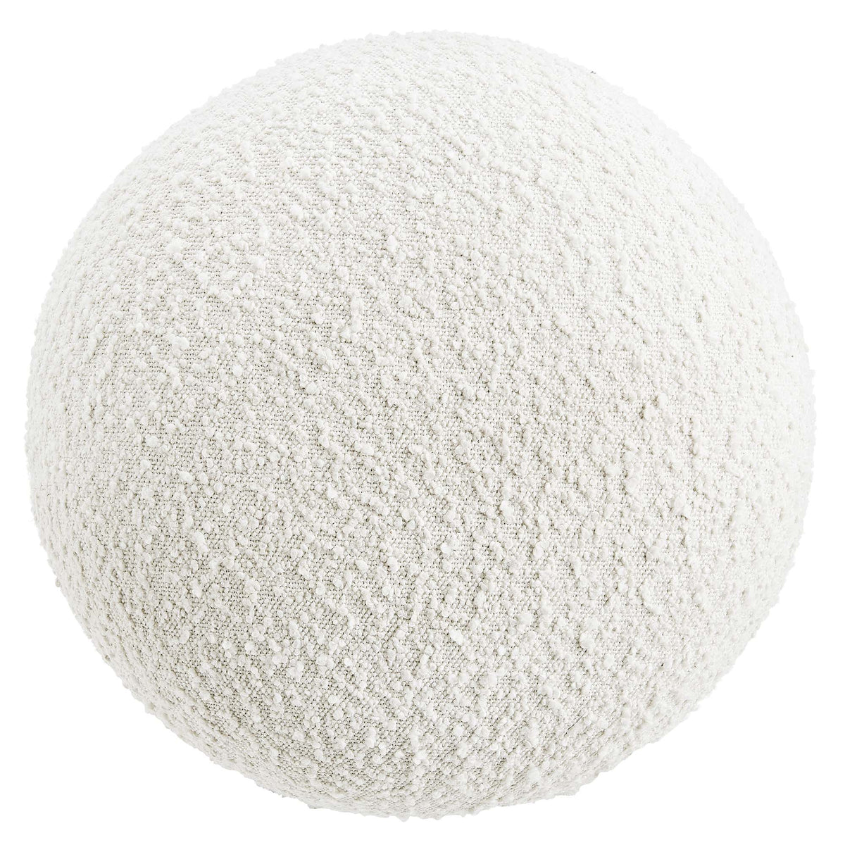 Breeze Boucle Upholstered Ottoman ivory boucle close-up fabric texture by HouseOfZazla on Tampa Home & Garden Store