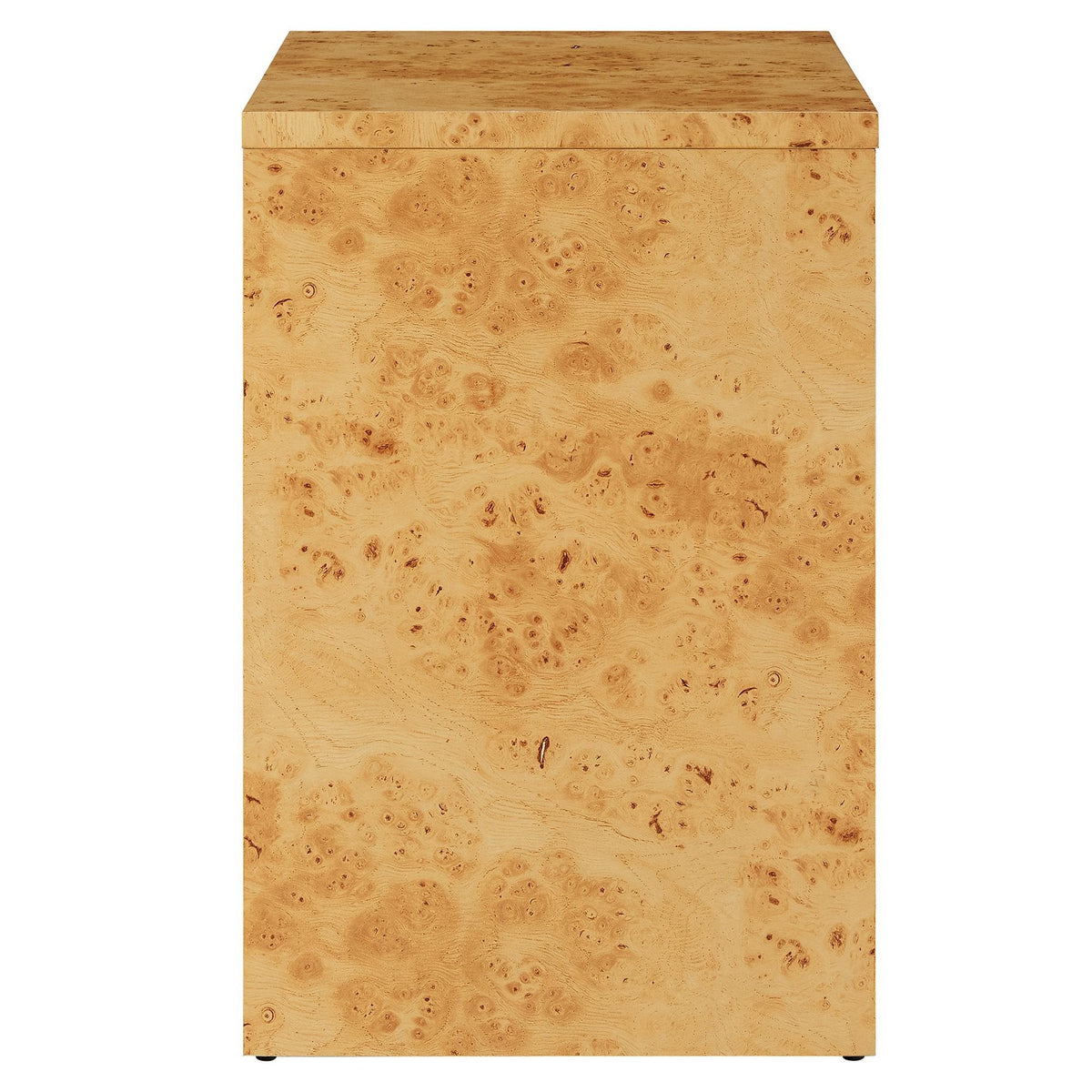 Hudson 1-Drawer Burl Wood Nightstand with Shelf in natural burl finish by HouseOfZazla on Tampa Home & Garden Store