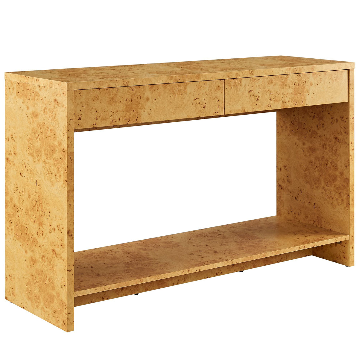 Hudson 2-Drawer Burl Wood Console Table burl veneer for living room by Modway on Tampa Home & Garden Store