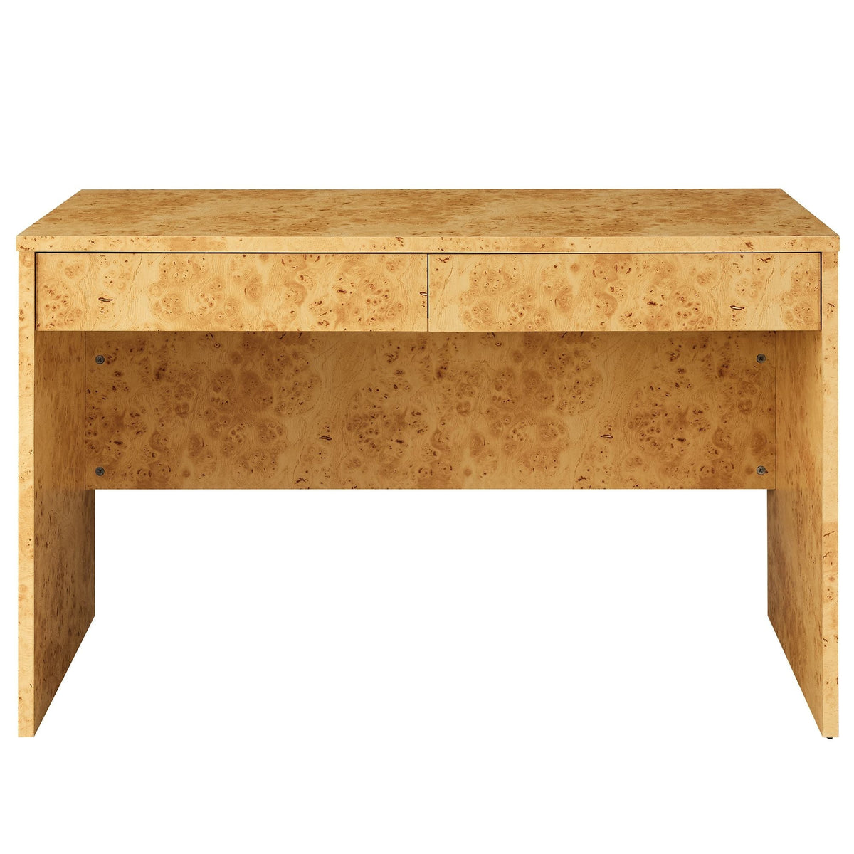 Hudson 2-Drawer Burl Wood Desk by Modway burl wood veneer light finish office furniture on Tampa Home & Garden Store