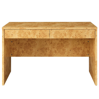 Hudson 2-Drawer Burl Wood Desk by Modway burl wood veneer light finish office furniture on Tampa Home & Garden Store