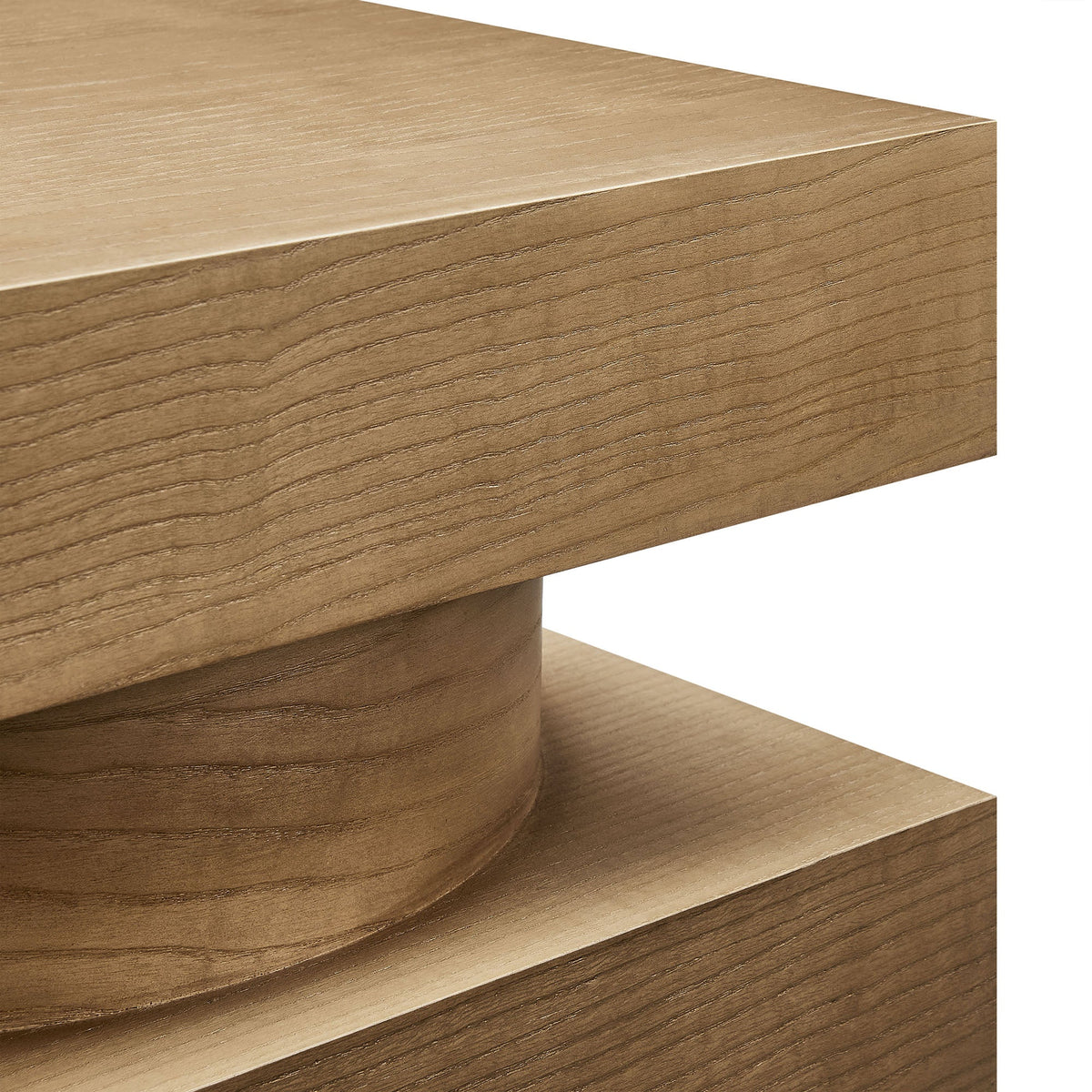 Perpetuate Totem End Table by Modway, light oak wood finish with cylindrical pedestal base on Tampa Home & Garden Store