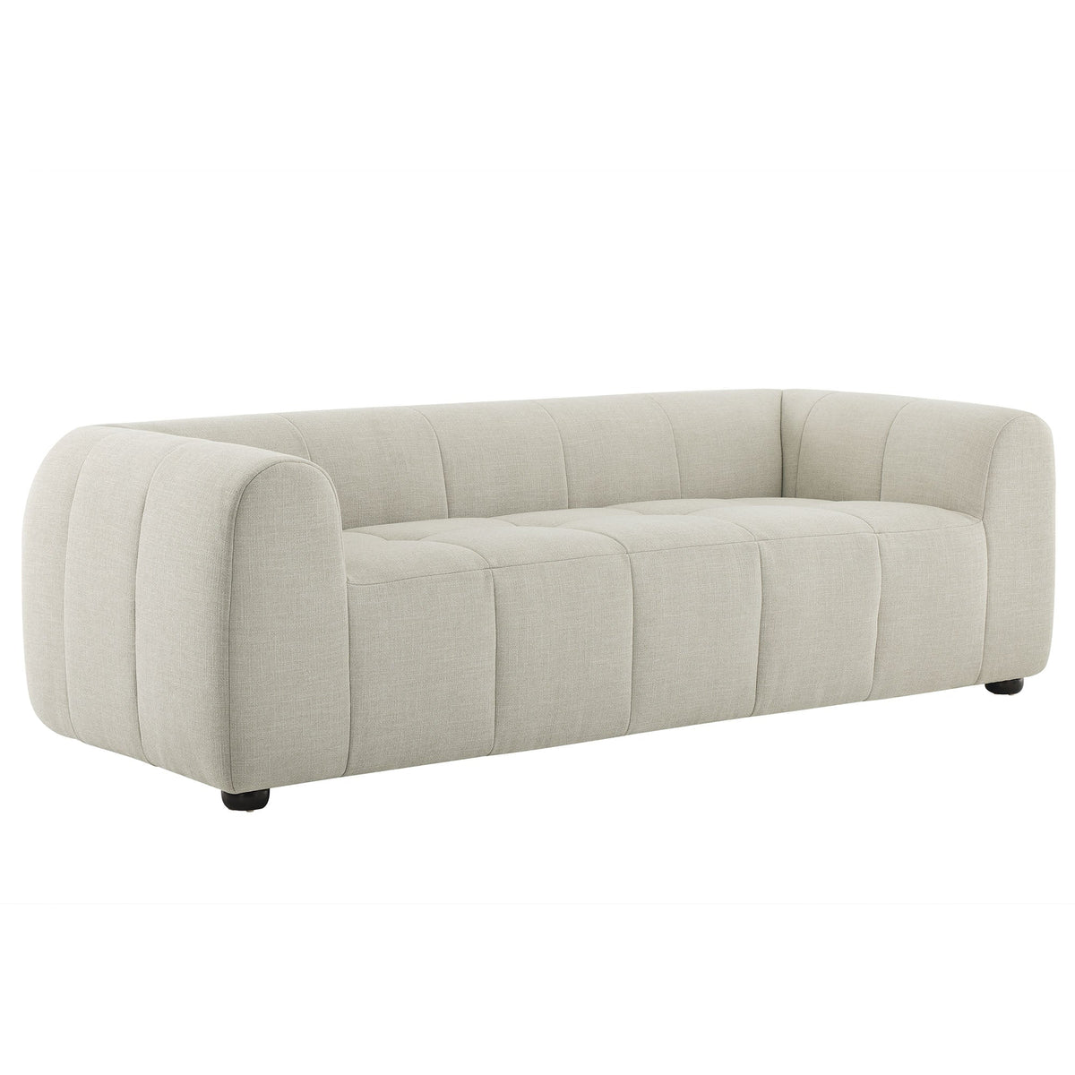 Liana Upholstered Fabric Sofa by Modway, beige fabric with tufted cushions and rounded arms on Tampa Home & Garden Store