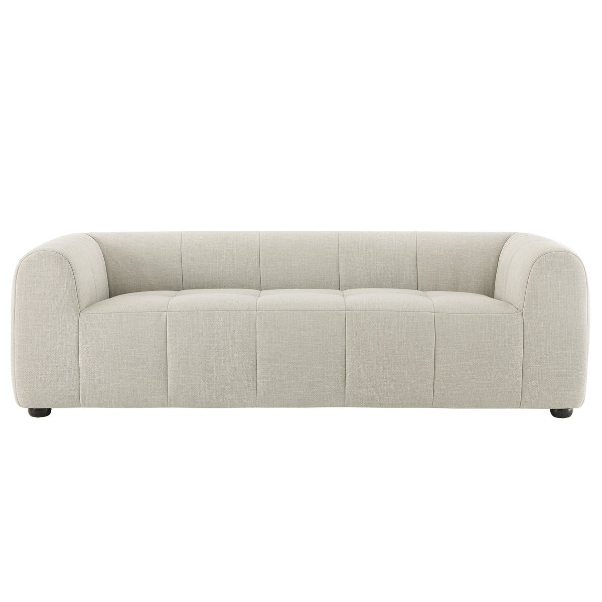 Liana Upholstered Fabric Sofa beige fabric three-seat by HouseOfZazla on Tampa Home & Garden Store