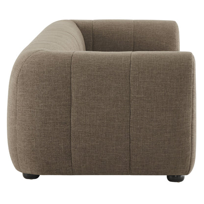 Liana Upholstered Fabric Sofa by Modway brown curved-arm silhouette with cushioned back on Tampa Home & Garden Store