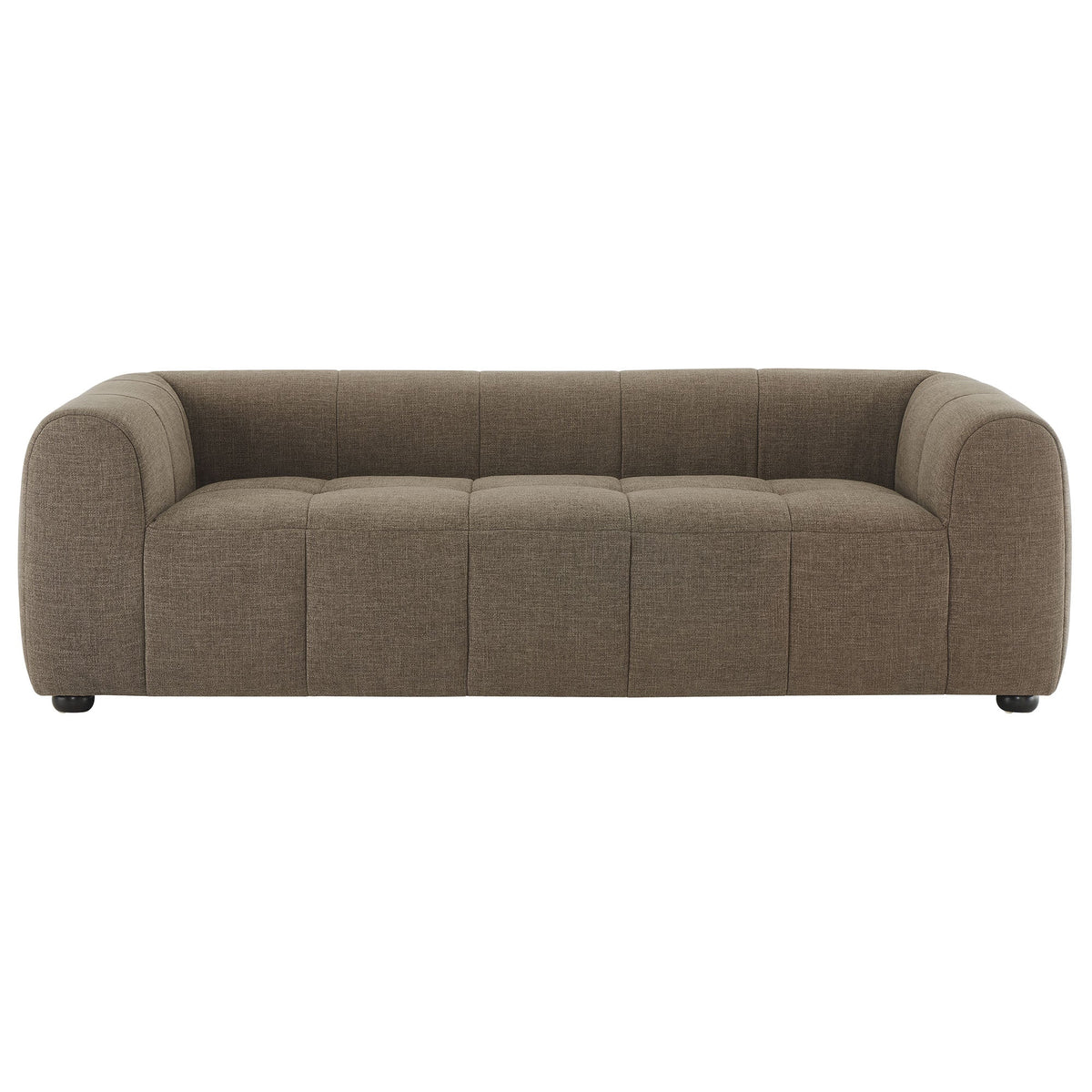 Liana Upholstered Fabric Sofa by Modway, taupe fabric with tufted cushions and rounded arms on Tampa Home & Garden Store