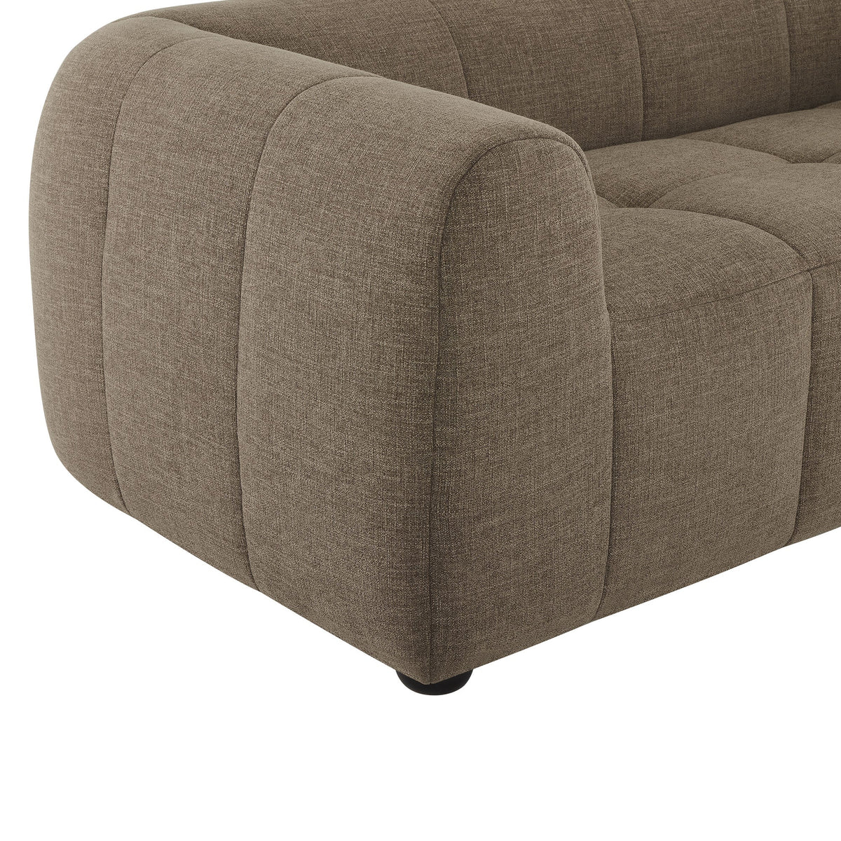 Liana Upholstered Fabric Sofa by Modway, brown textured fabric, rounded arm on Tampa Home & Garden Store