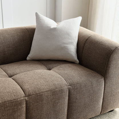 Liana Upholstered Fabric Sofa by Modway brown textured fabric with one white pillow on Tampa Home & Garden Store